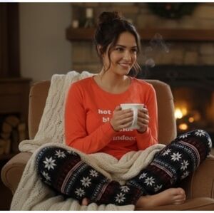 NEW! Cozy Zoe Womens size small pajama set Long Sleeve Hot Cocoa NWT 12.11